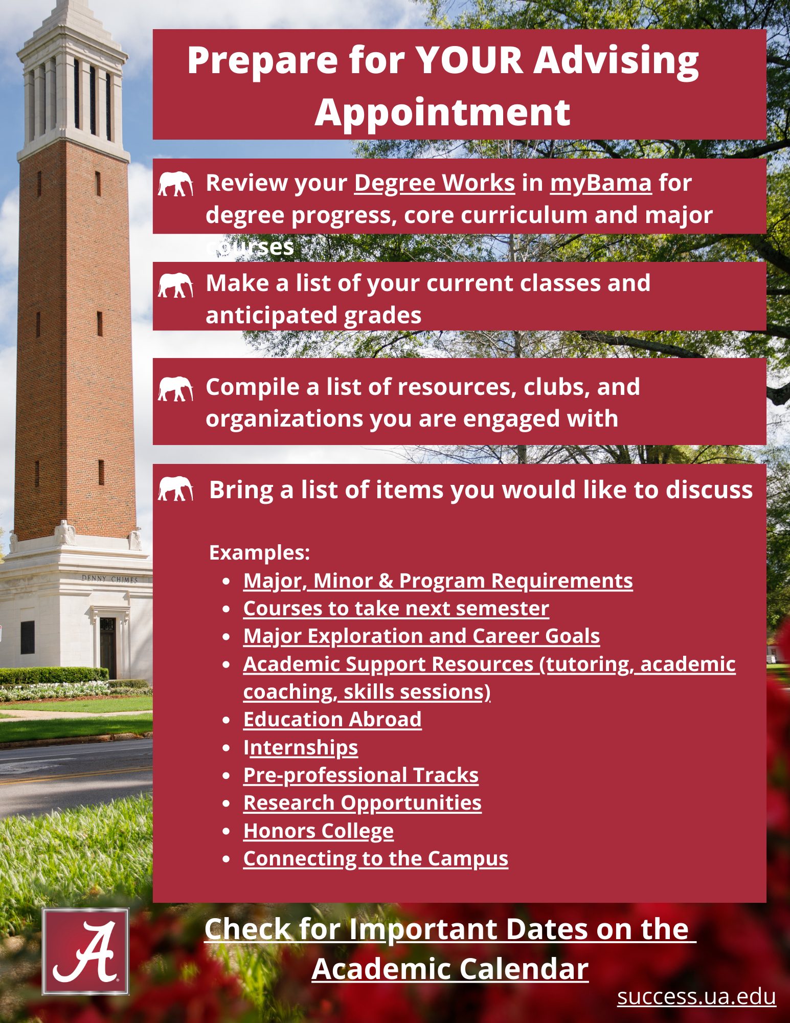 Prepare for YOUR Advising Appointment